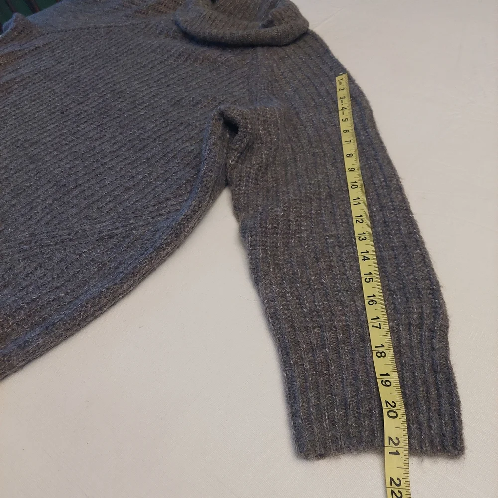 Old Navy Grey Cowl Neck Chunky Knit Soft Wool Blend Pullover Sweater Sz 2X - Picture 9 of 9